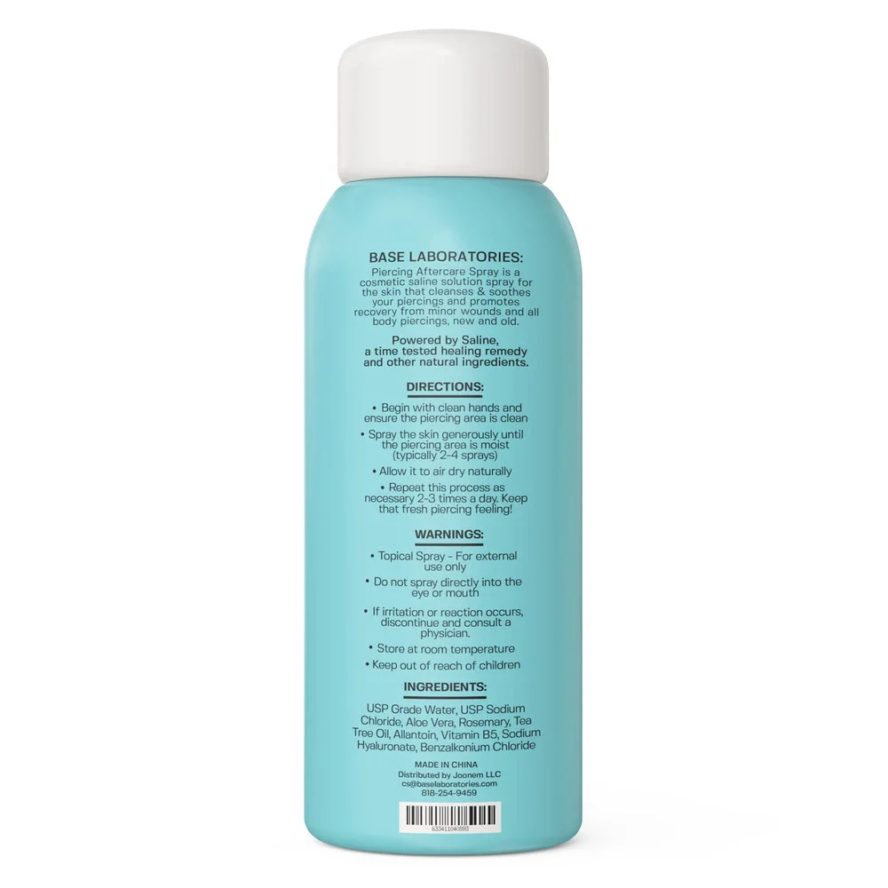 Piercing Aftercare Spray - Saline Solution Mist for Healing